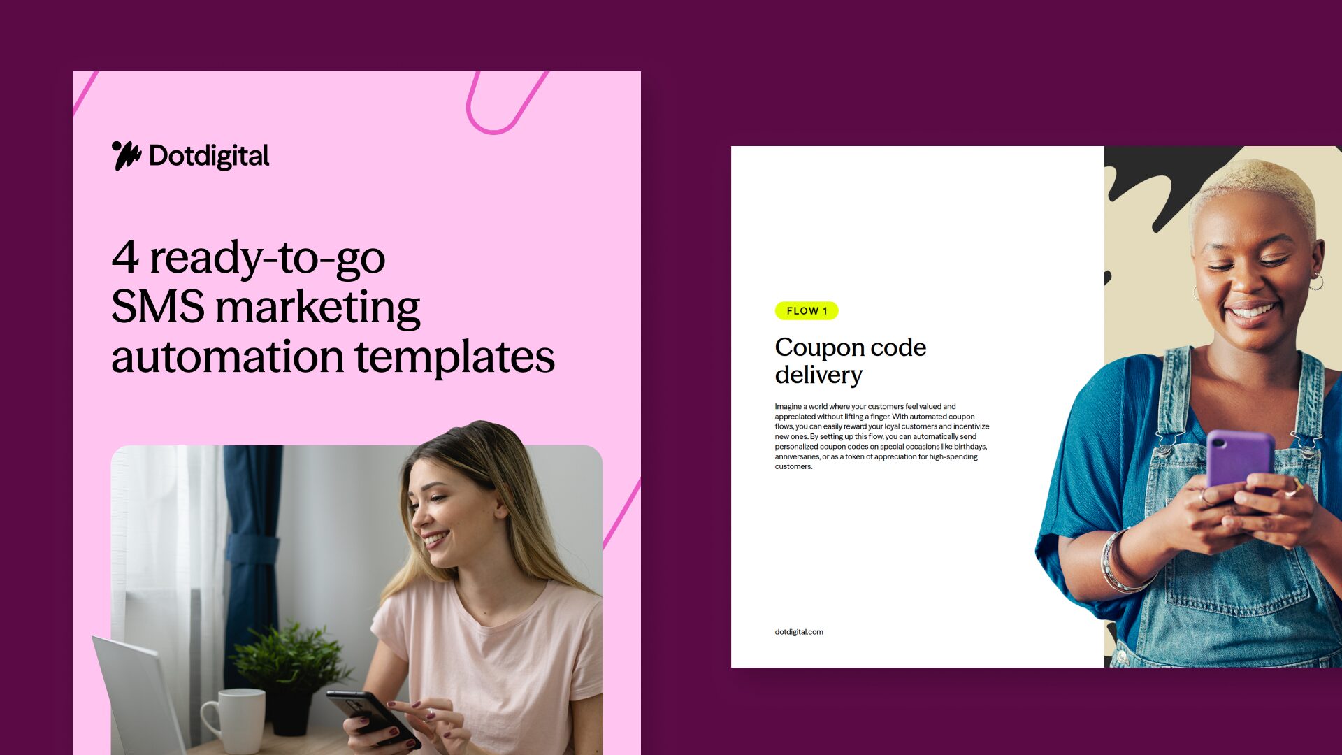 Cover of Dotdigital's SMS automation templates