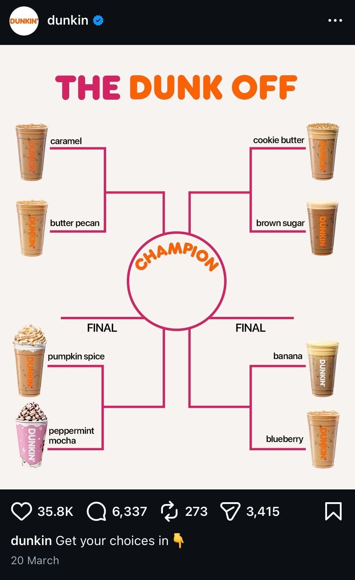 Dunkin donuts champion roadmap