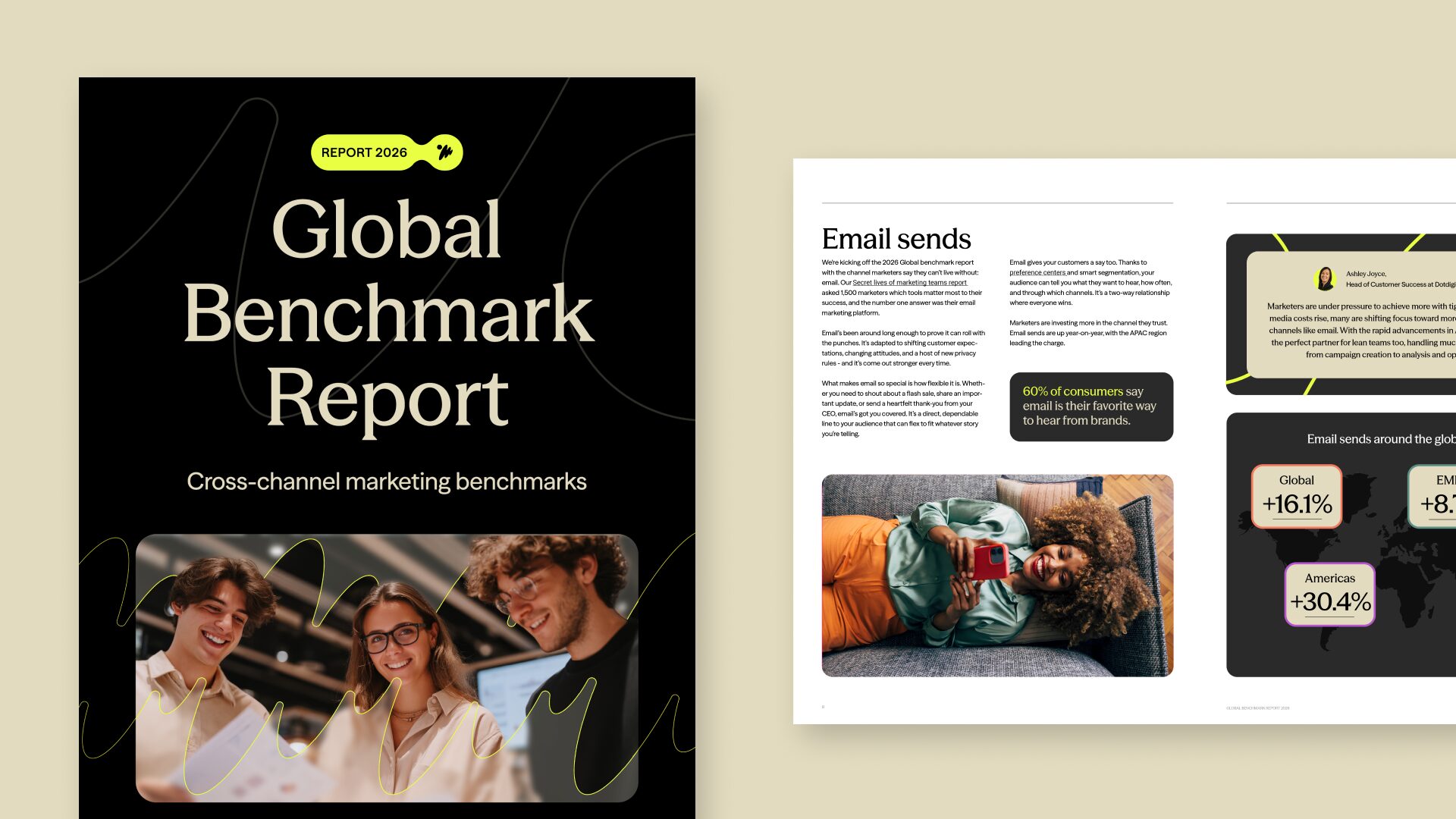 Cover of Dotdigital's Global Benchmark Report