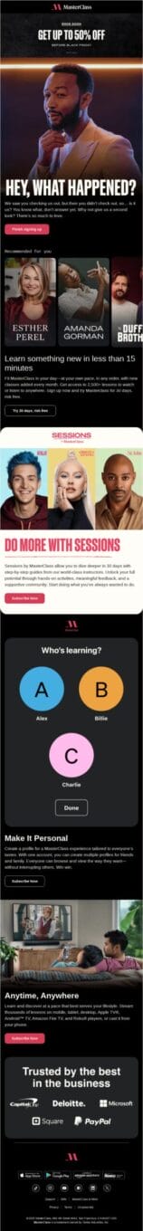 Holiday marketing inspiration - Black Friday - Masterclass