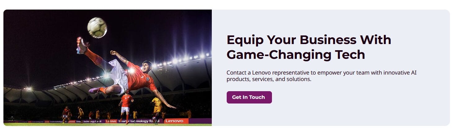 Lenovo marketing example on their website