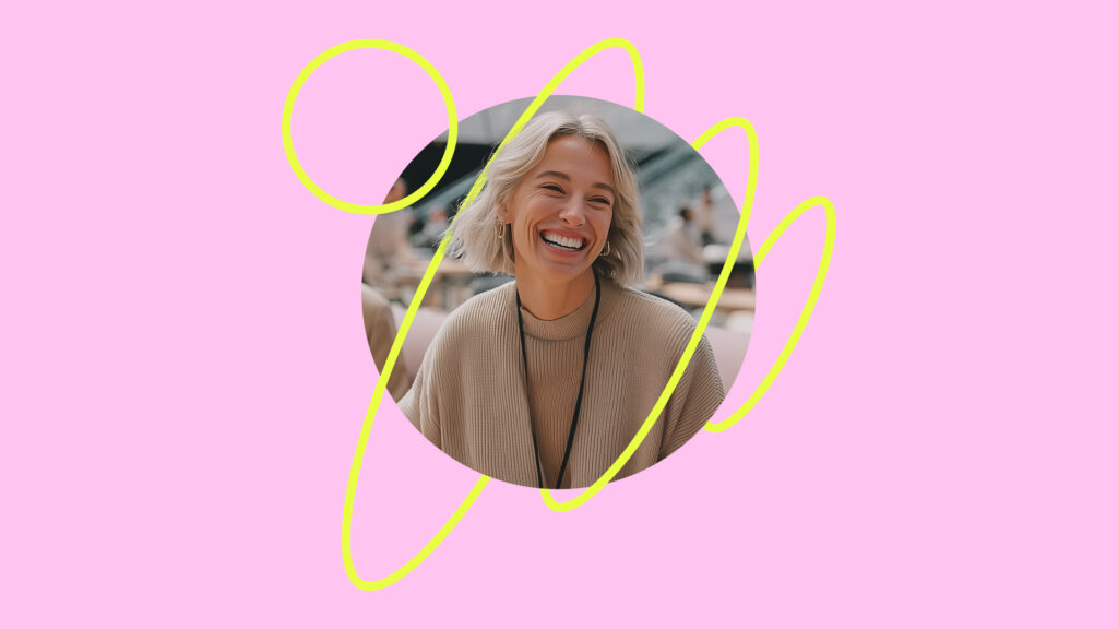 Marketer smiling