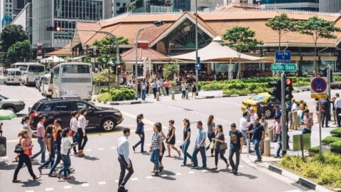 Singapore customers shopping