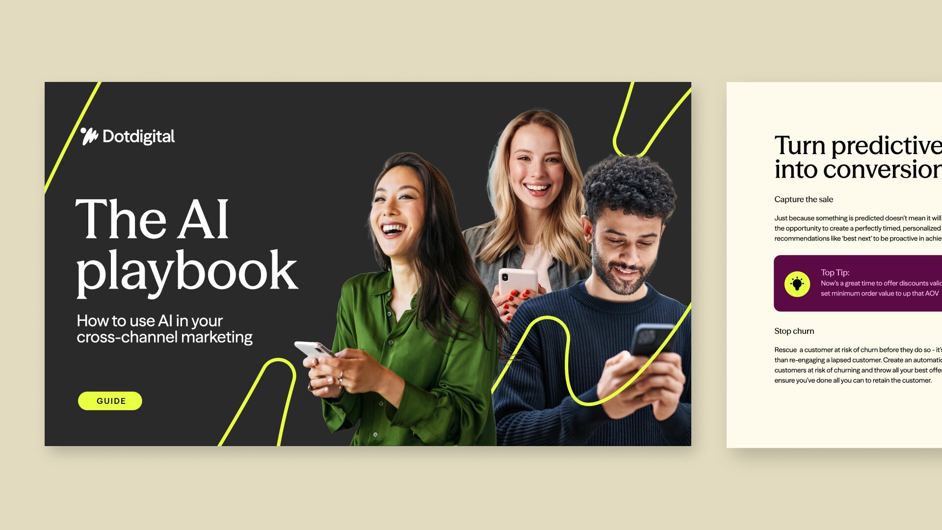 Cover of Dotdigital's AI playbook