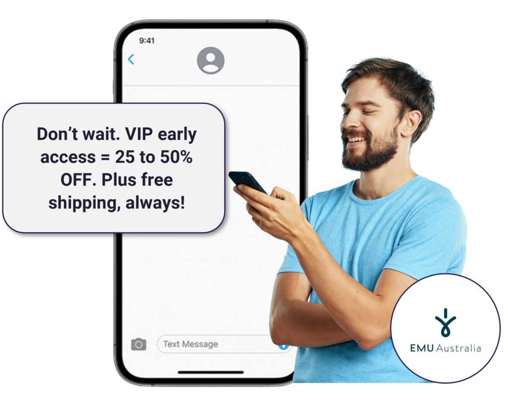 EMU Australia SMS campaign example