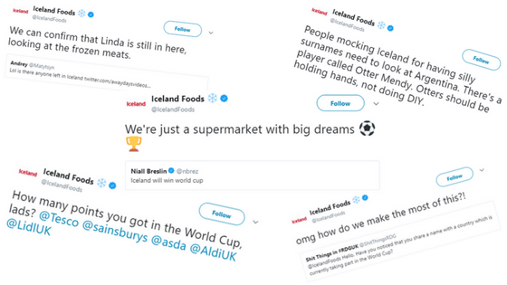 Tweets from Iceland store in 2018