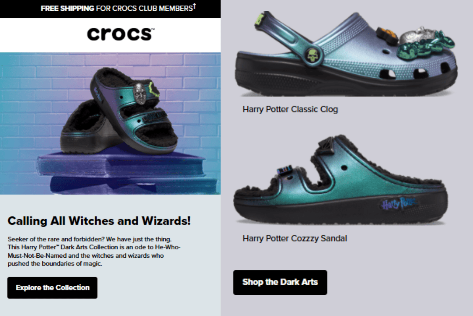 Crocs email marketing campaign 