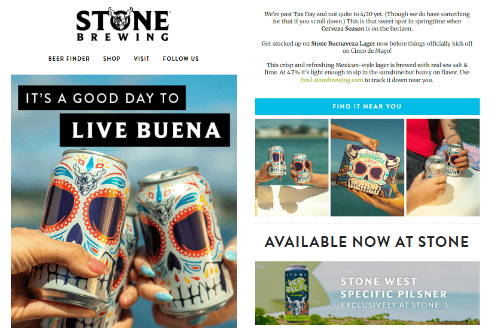 Stone Brewing email marketing campaign 