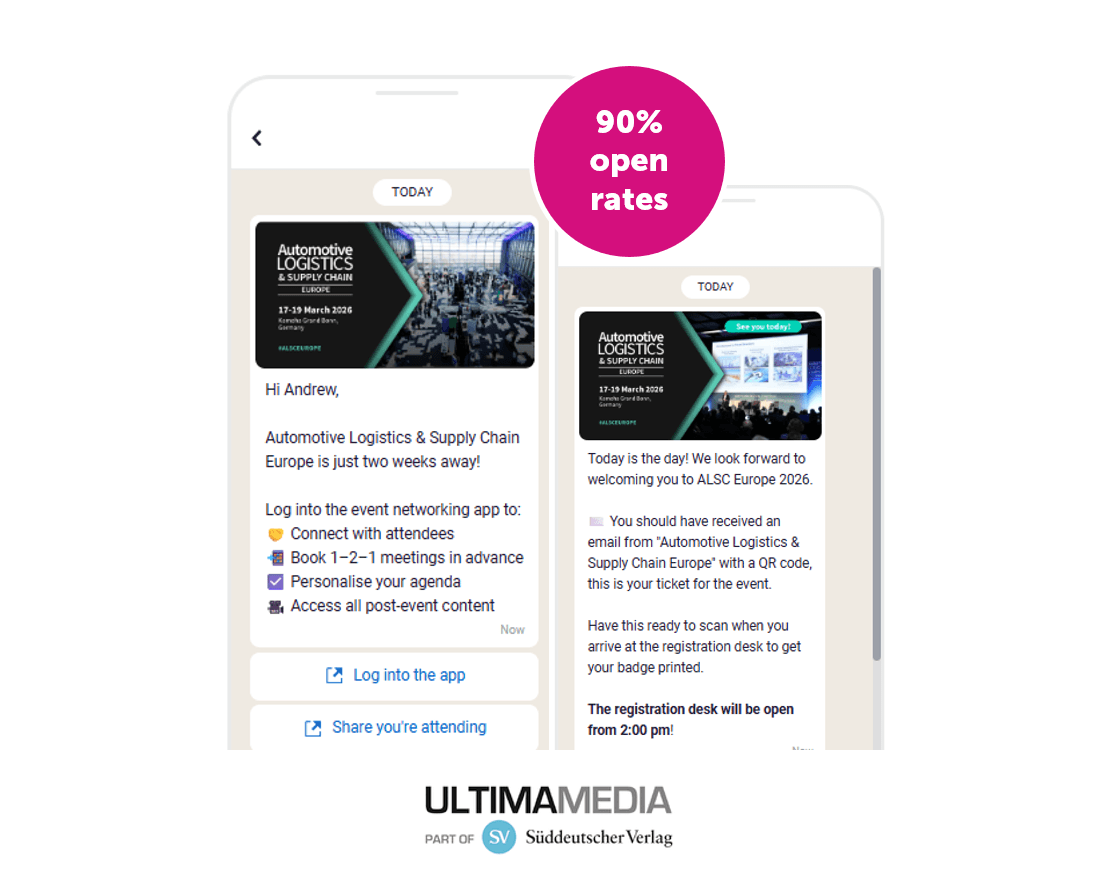 WhatsApp example from Ultima Media
