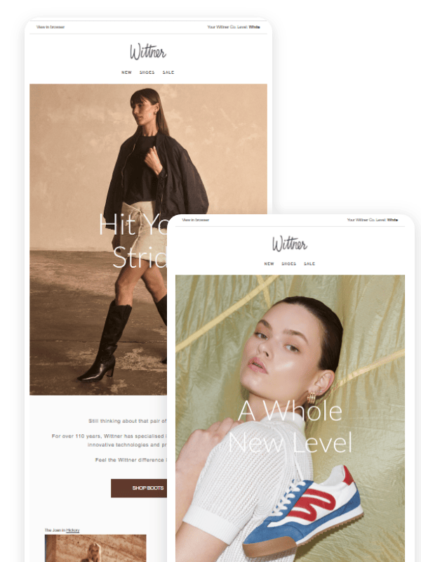 Example of Wittner footwear campaign