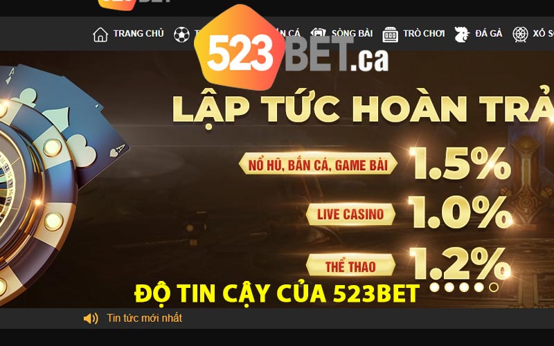 Độ tin cậy của 523Bet