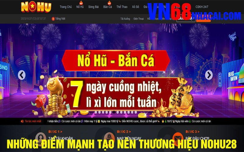 Những điểm mạnh tạo nên thương hiệu Nohu28